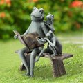 Spi Reading Frog Family Garden Sculpture 53029